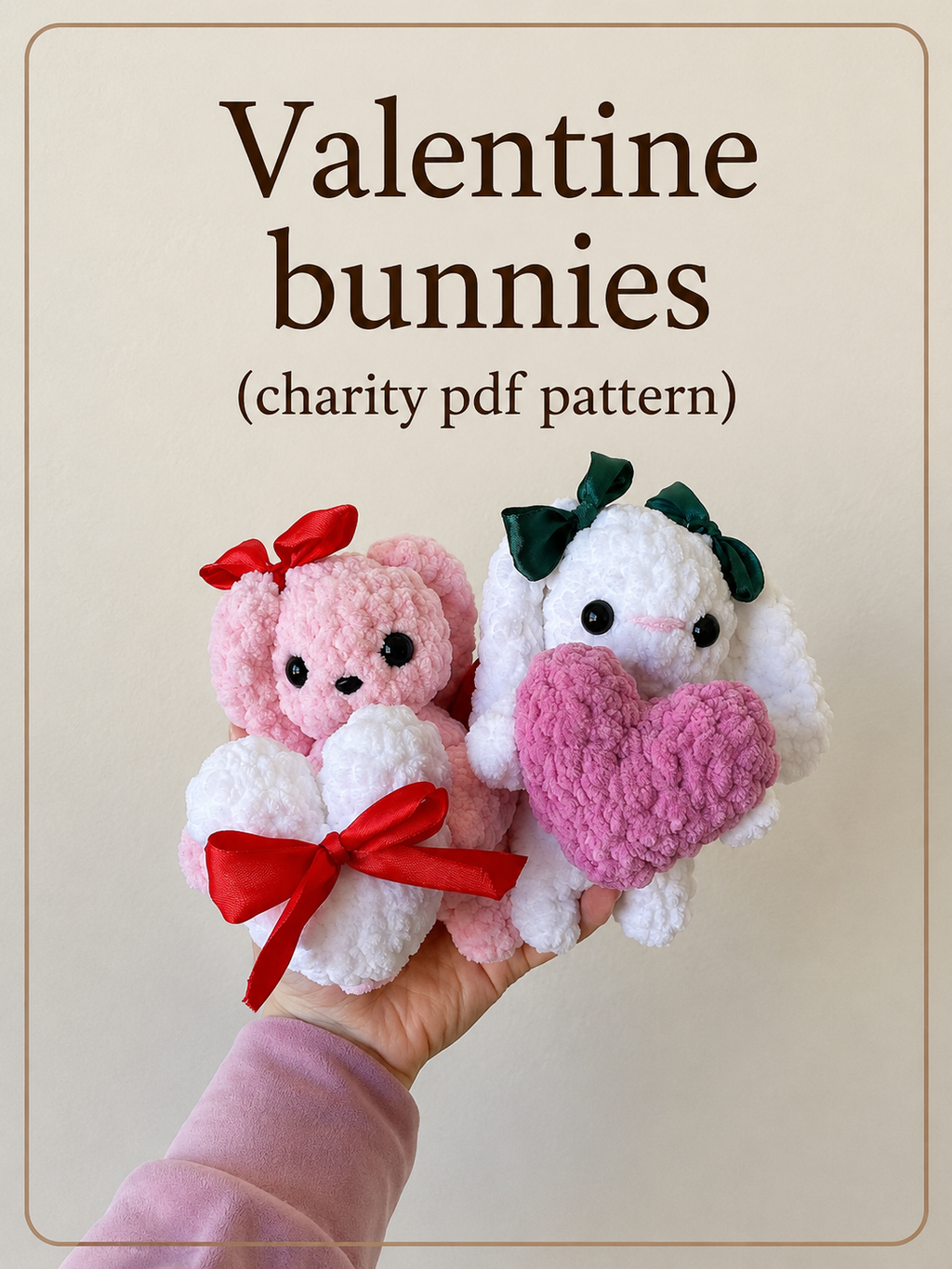 Valentine bunnies (charity pdf pattern)